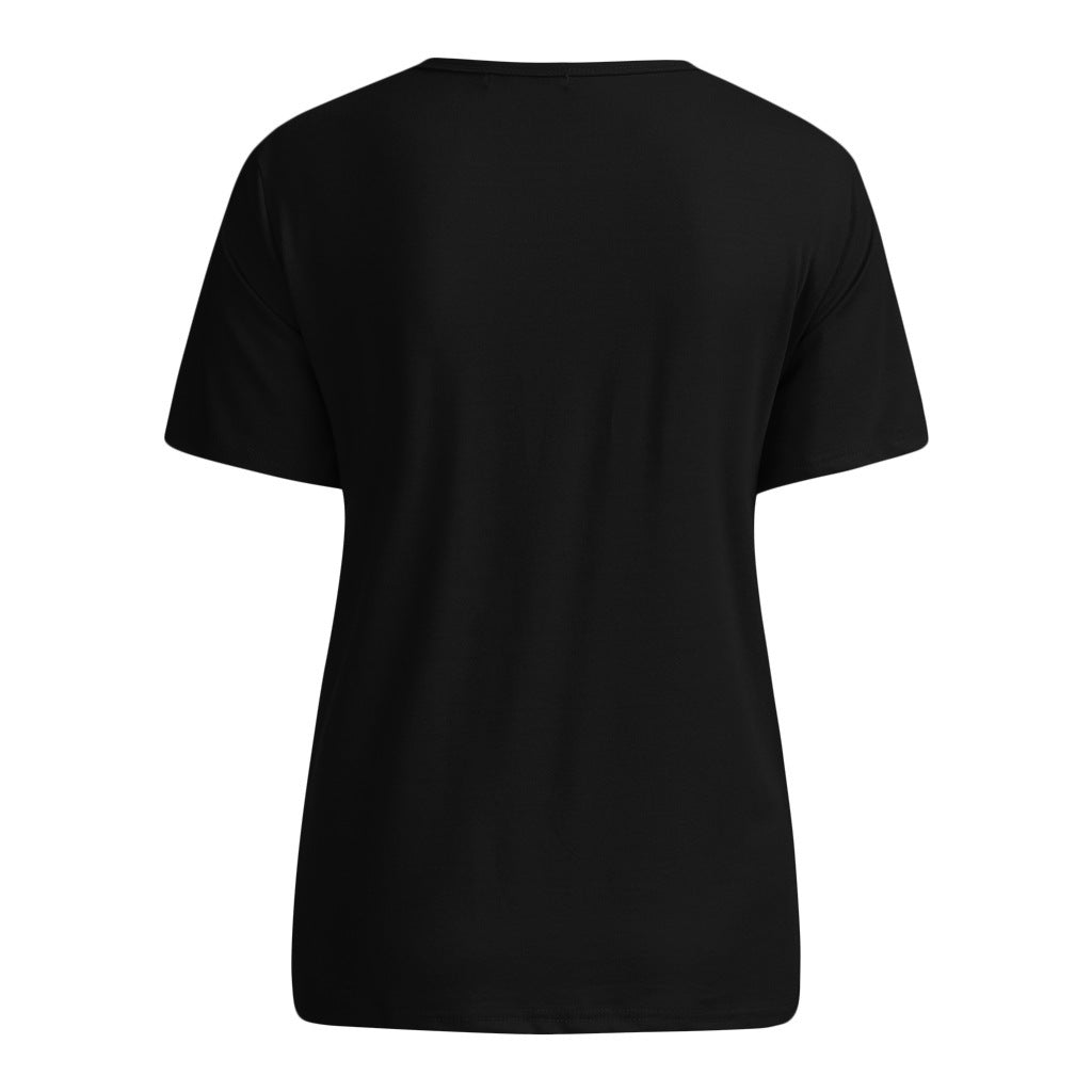 Summer Lettering Casual Short Sleeved Top