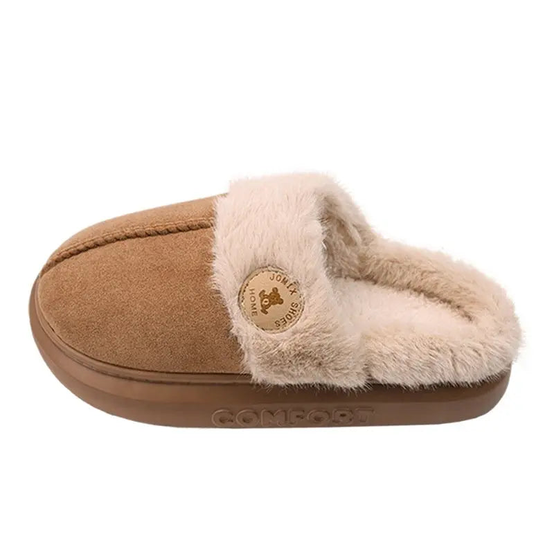 New Plush Slippers For Women Men Winter Warm Home Slipper Indoor Thick-soled Fleece Shoes My Store
