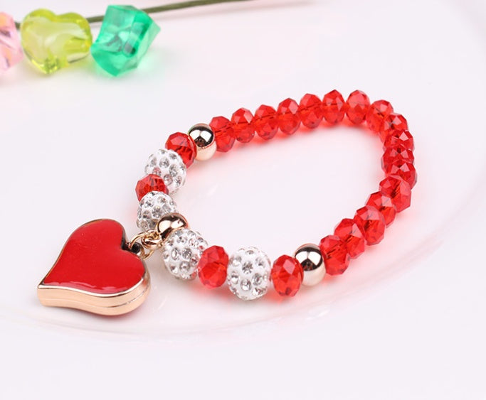 Elastic Crystal Bracelet & Bangle Heart Bracelets ShopWithASmile.com