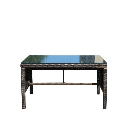 Outdoor Patio Furniture 1 Coffee Table With Clear Tempered Glass ShopWithASmile7.com
