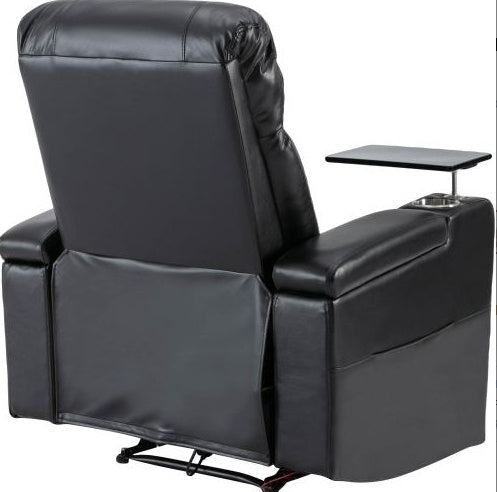 Premium Power Recliner With Storage Arms, Cupholders, Swivel Tray Table And Cell Phone Stand,Black