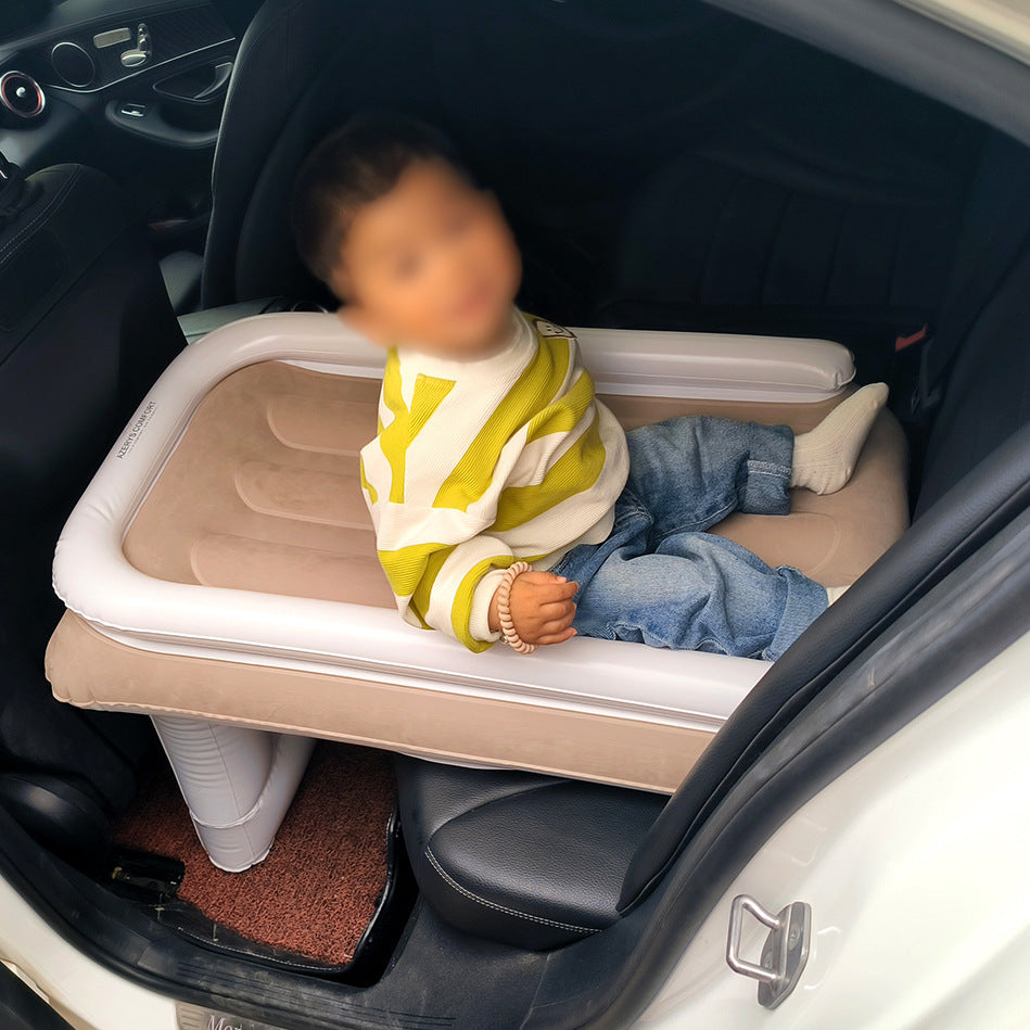 Amazon Baby Inflatable Mattress Rear Folding Car Mat Outdoor Travel Thickened Flocking Air Cushion