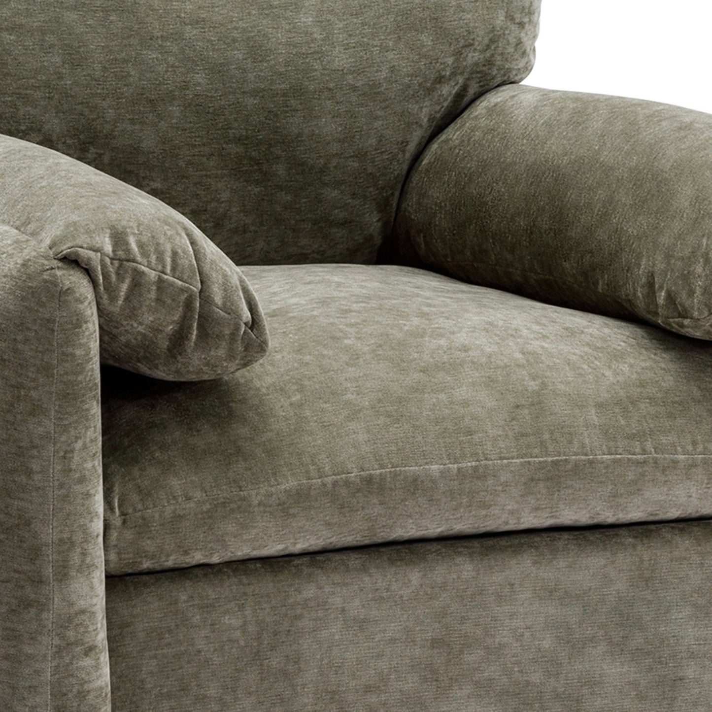 Modern Style Chenille Oversized Armchair Lounge Sofa 38.6'' W For Living Room