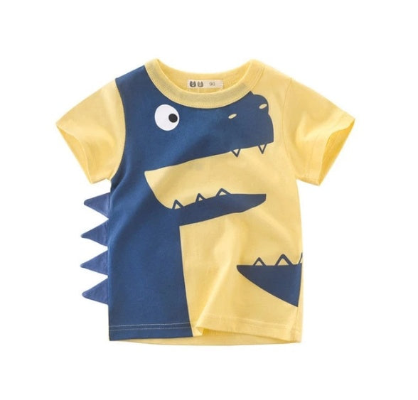 Children's Wear Summer New Korean Children's Boys Cotton T-shirt Men's Treasure In Children's Short Sleeves ShopWithASmile7.com