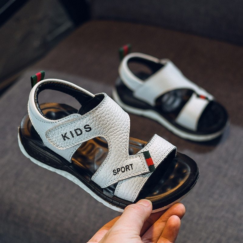 Boy's Leather Sandals Soft Bottom Non-slip Casual Children's Sandals