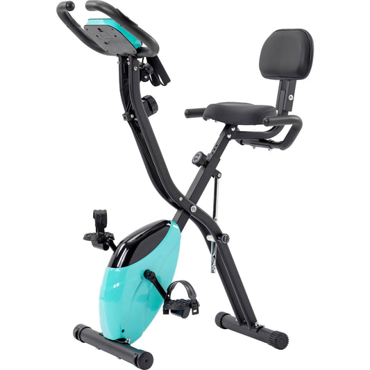 Folding Exercise Bike,Fitness Upright  Recumbent X-Bike  Adjustable Resistance ShopWithASmile7.com