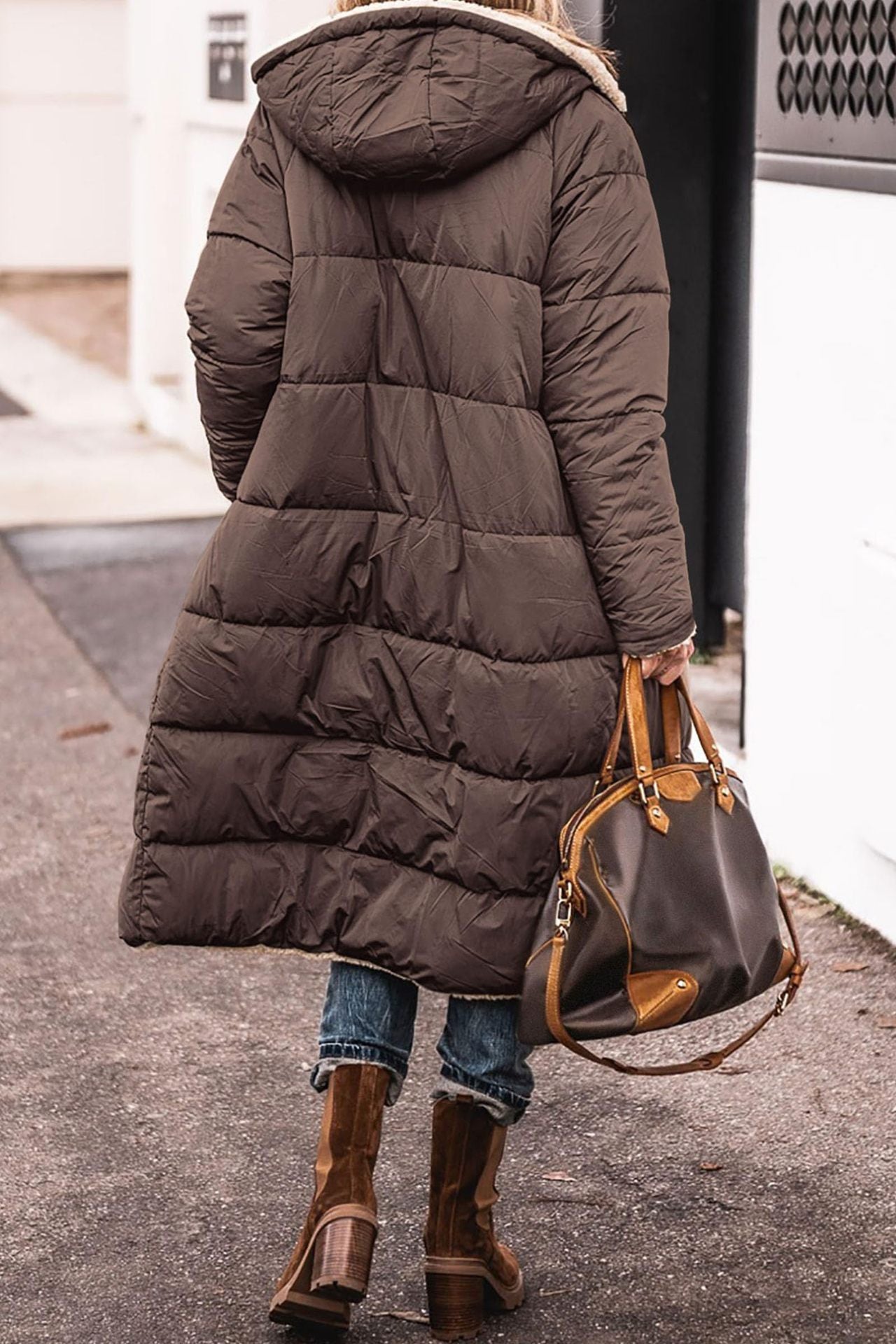 Women's Solid Color Hooded Cotton Jacket Long-sleeved Coat ShopWithASmile7.com