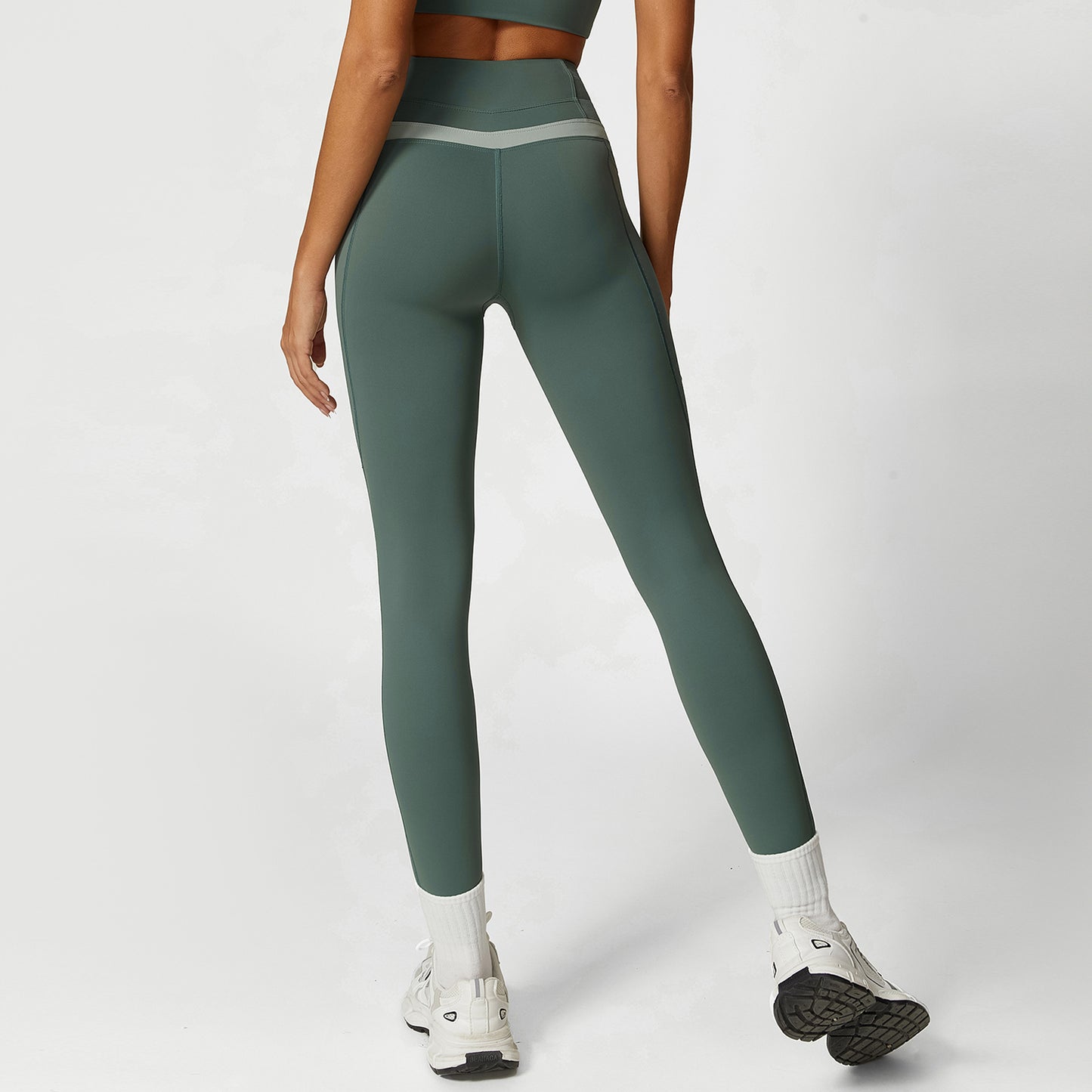 Color Matching Cross Beauty Back Exercise Underwear High Waist Yoga Trousers