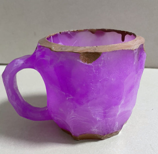 400ml Resin Mineral Crystal Coffee Mugs With Handles Elegant Fake Mineral Crystal Cup For Workplace Home Decor Christmas Gift Kitchen Gadgets ShopWithASmile7.com