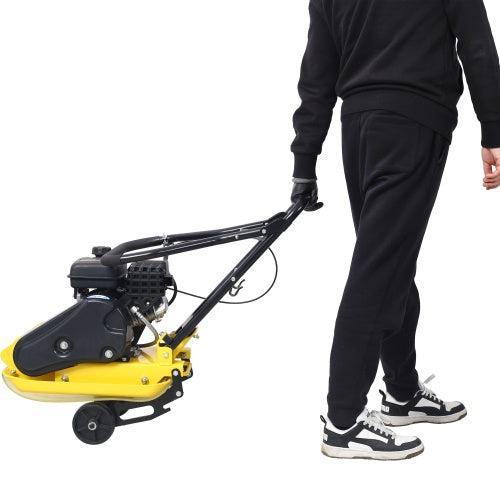 2.5HP Plate Compactor Gas 79.7cc 8200N Force Construction Concrete Tamper Machine Power Paver 19.3 X 12.6 Plate,EPA Compliant