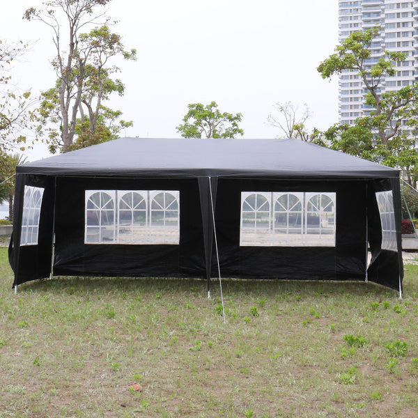 3X6M 6 Sided, With Two Doors And A Black Pergola