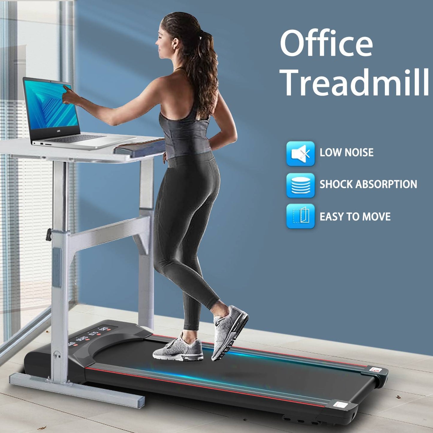 Under Desk Treadmill Machine Walking Pad For Home Office ShopWithASmile7.com