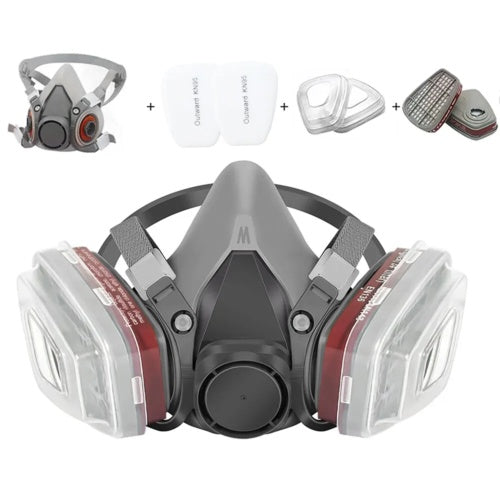 6200 Half Face Gas Mask Chemical Paint Spray Vapor Respirator ,Gas Mask Reusable