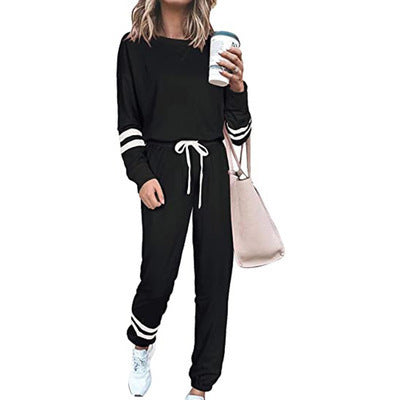 Women's Clothing Plus Size Loose-fitting Solid Color Long Sleeves Casual Suit ShopWithASmile7.com