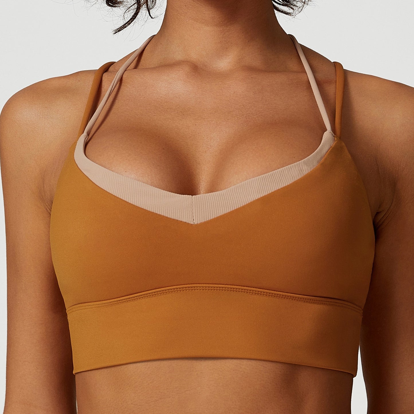Color Matching Cross Beauty Back Exercise Underwear High Waist Yoga Trousers