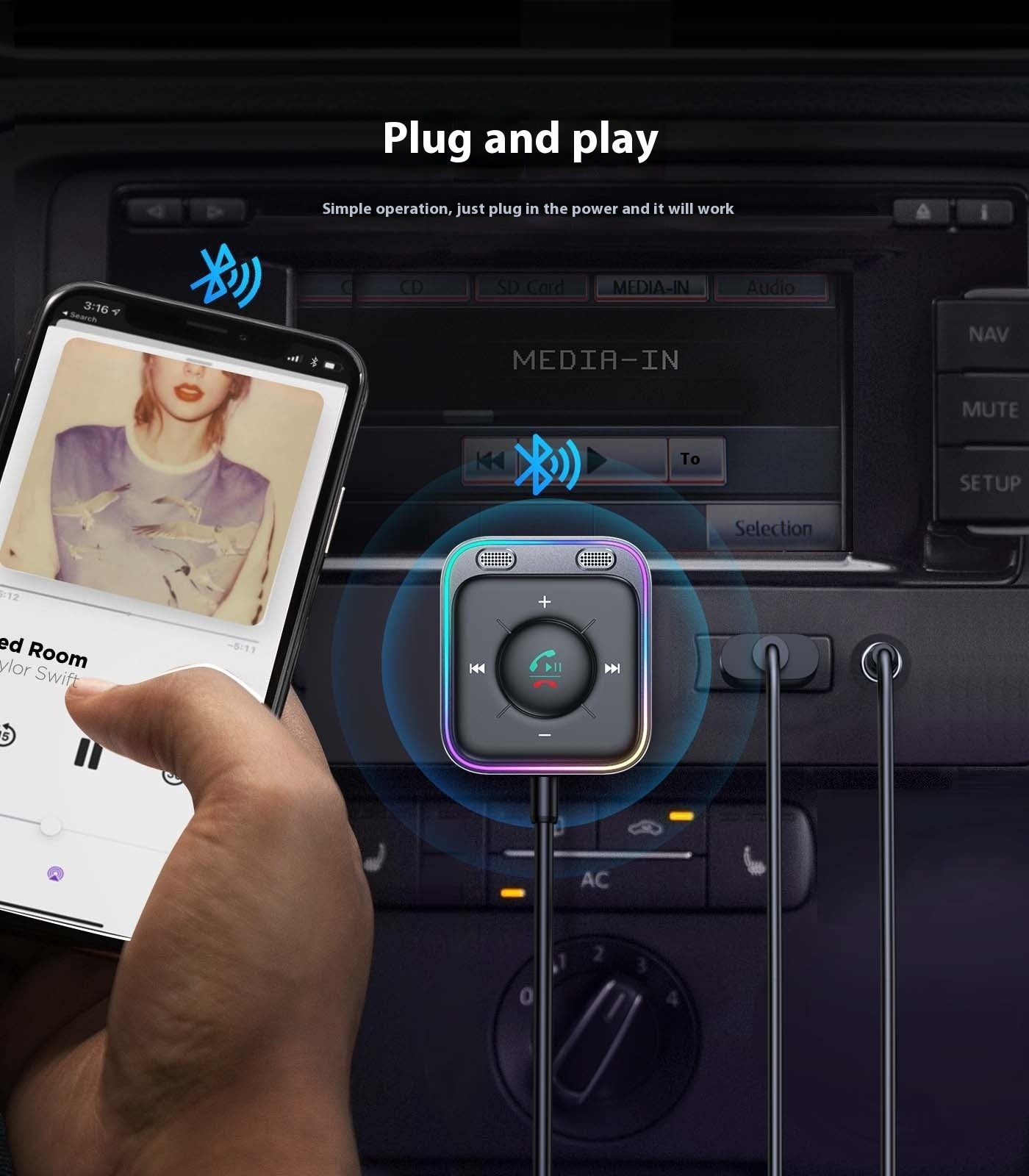 MP3 Player Music Audio Noise Reduction Adapter TF Card