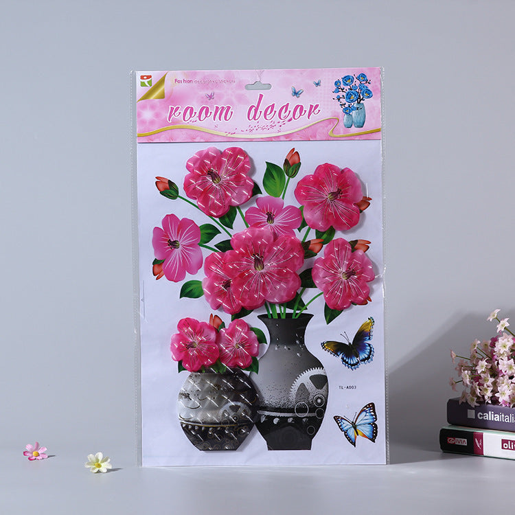 Vivid And Colorful 3D Flower Wall Stickers