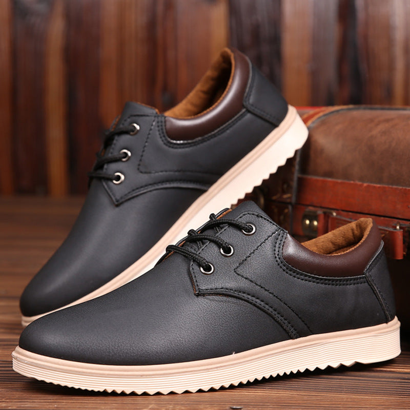 Men's Black Antiskid Shoes, Waterproof And Wear-Resistant Shoes