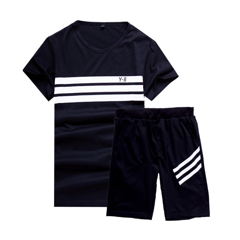 New Men's Short-sleeved T-shirt Suit