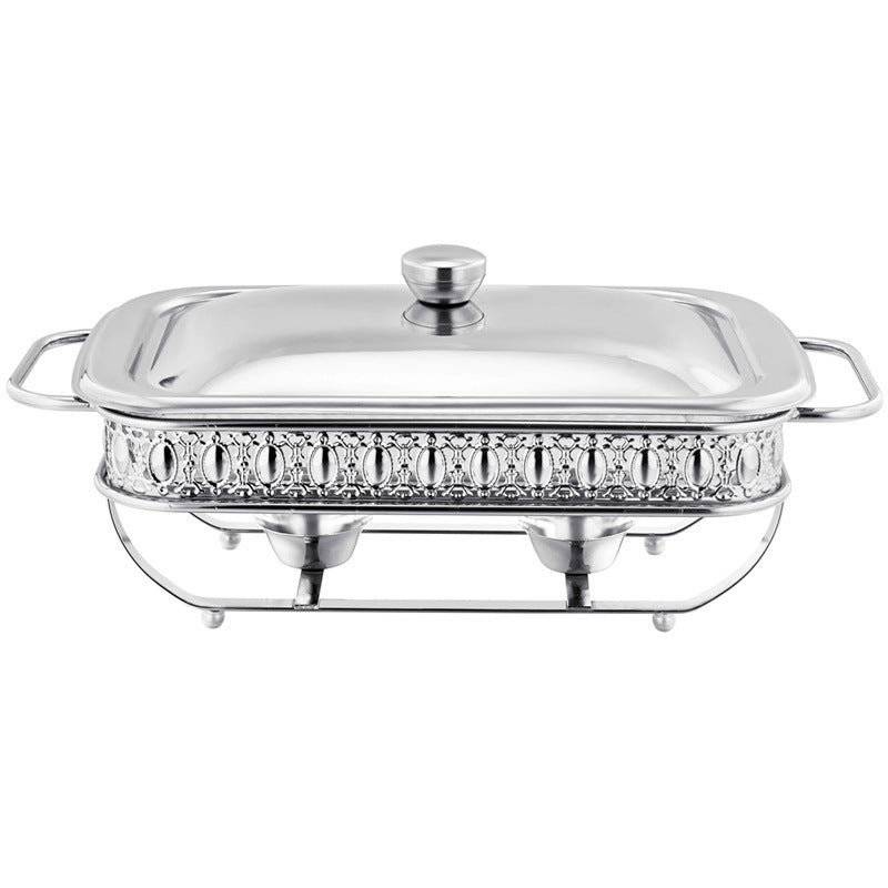 Glass Plate Buffet Alcohol Stove Square Metal Hot Pot Rack