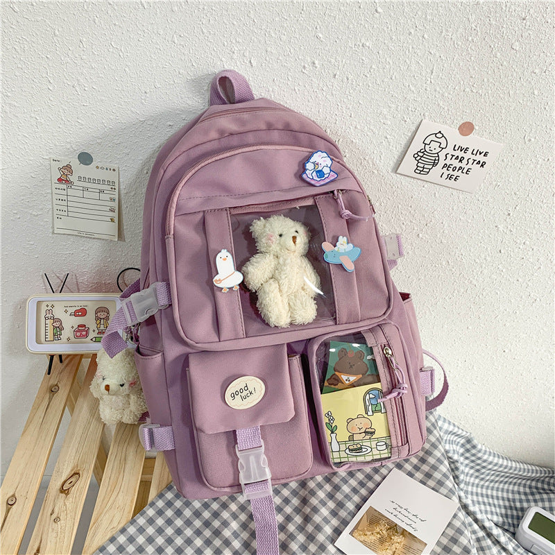 Large-capacity Schoolbag Female Korean Cartoon Backpack ShopWithASmile7.com