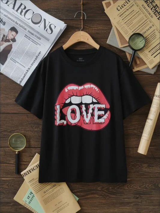 Love Valentine'S Day T-Shirt,   Couple T-Shirt, Couple Christmas, Fashion Casual T-Shirt, Short-Sleeved T-Shirt