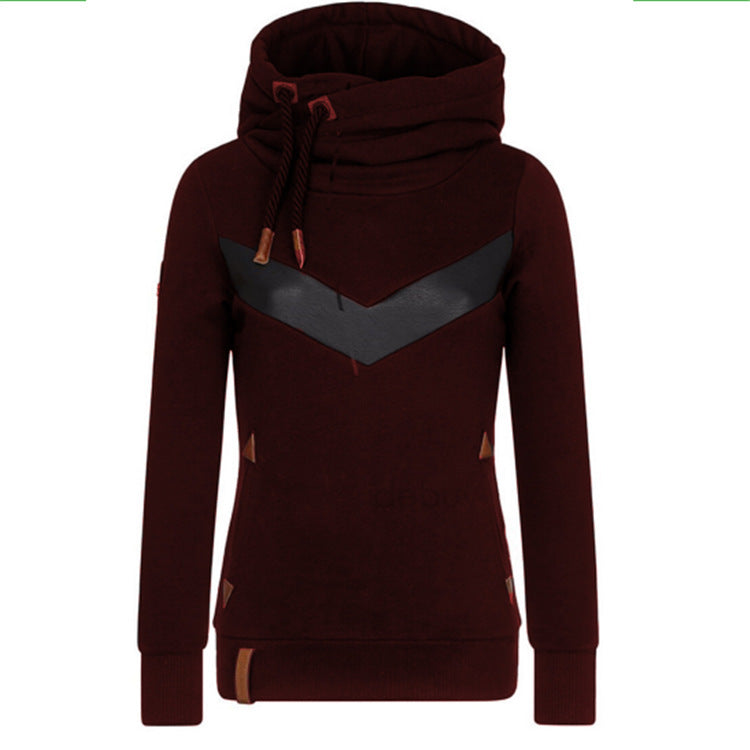 Women's New Long-sleeved Hooded Stitching Sweater ShopWithASmile7.com