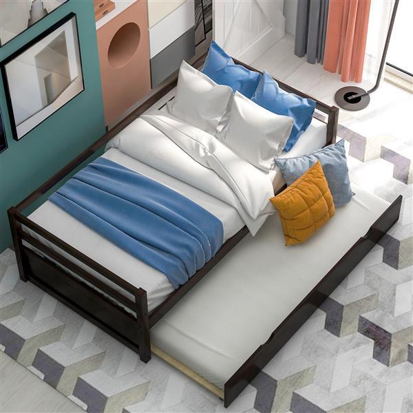 Sofa Bed With Roller Frame Set, Double Size, Espresso Colour