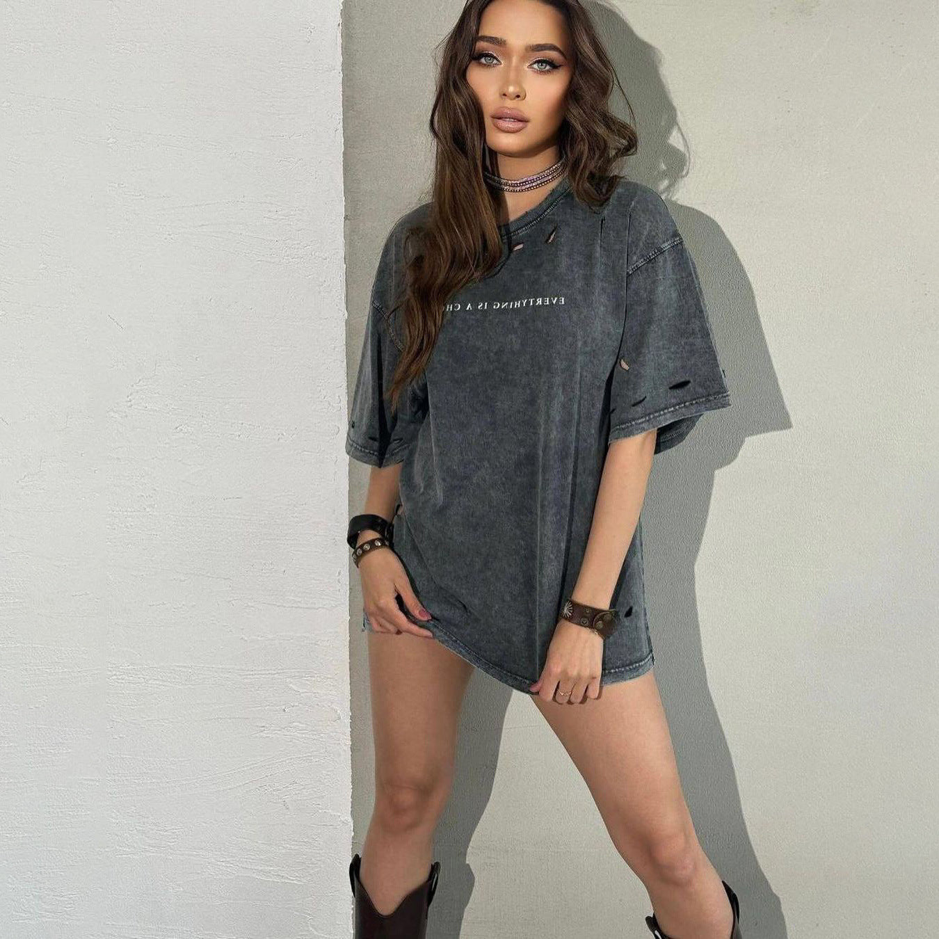 Women's Short-sleeved Design For Spring And Summer