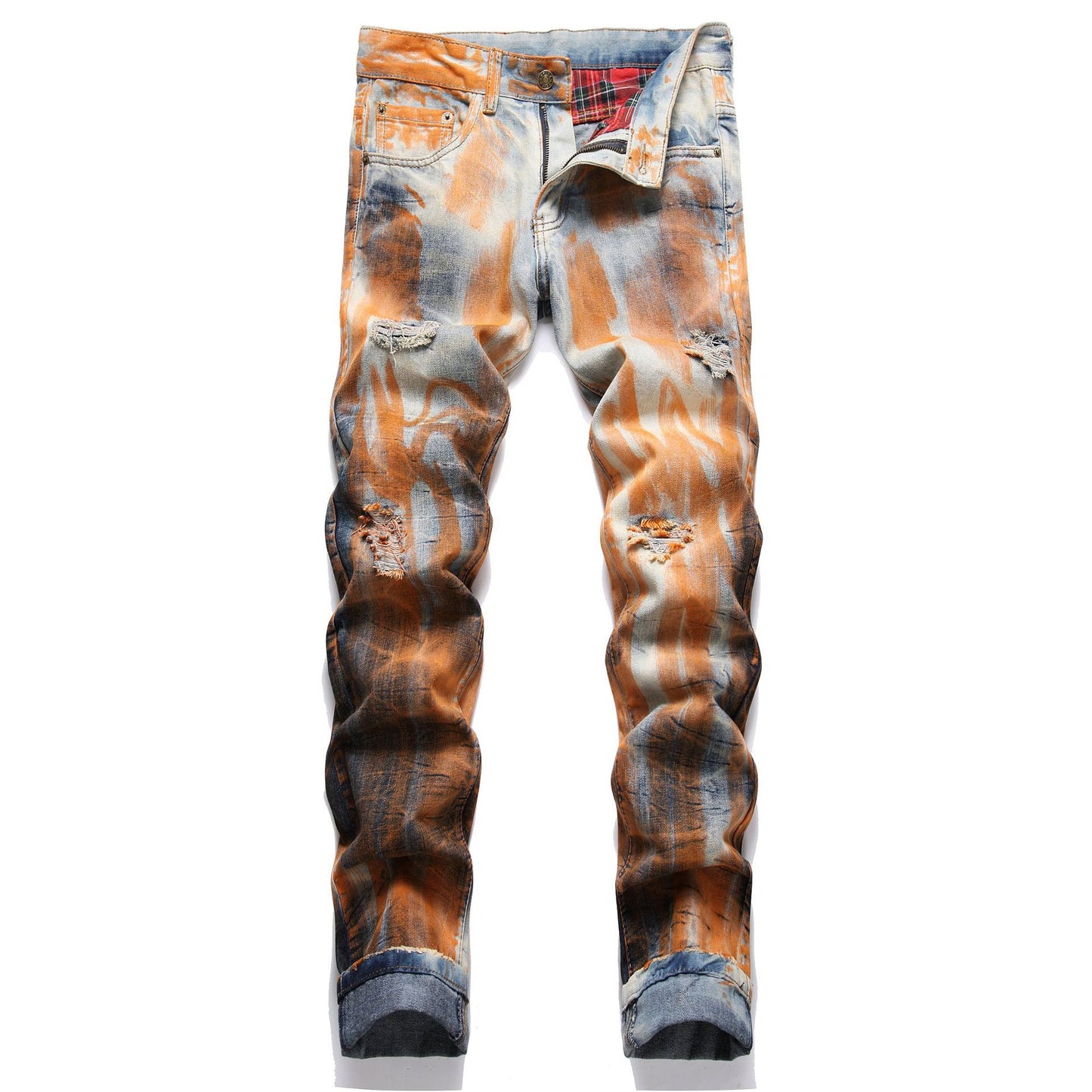 Jeans Men's Style Fashion Ripped Patch ShopWithASmile.com