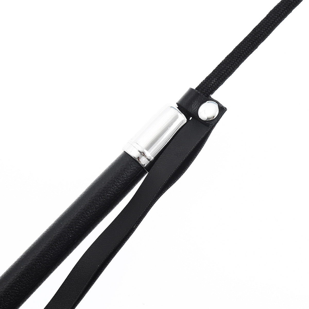 Training Props Black Long Whip Pointed Nail Leather Racket