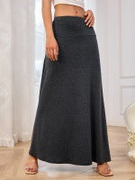 Fashionable Knitted Solid Skirt Women ShopWithASmile7.com