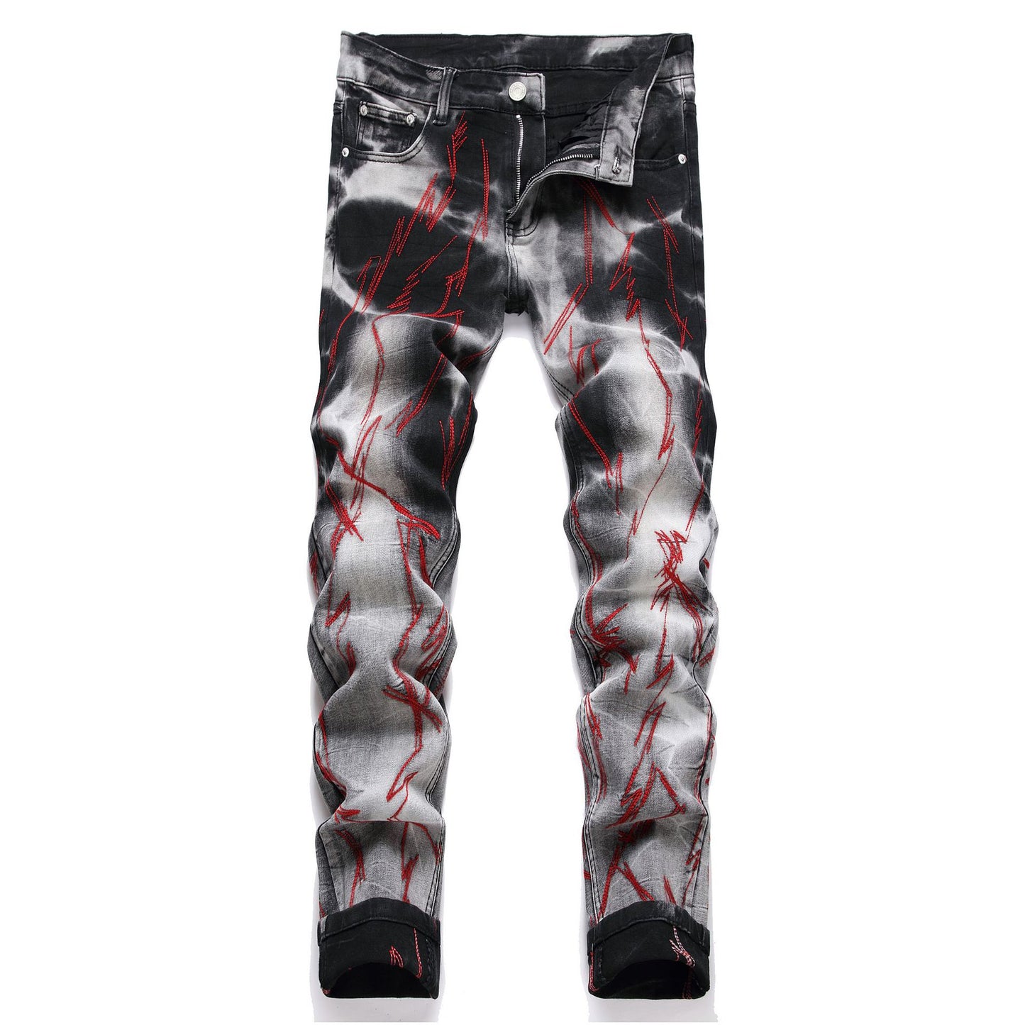 Jeans Men's Style Fashion Ripped Patch ShopWithASmile.com