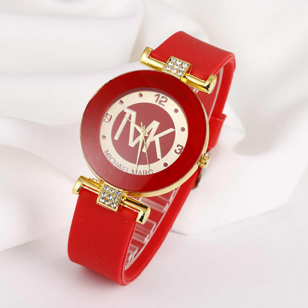 Fashion Women's Diamond Silicone Strap Quartz Watch ShopWithASmile7.com
