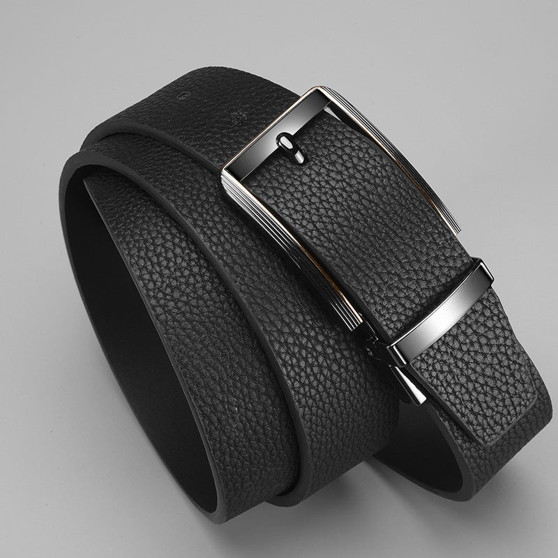 Advanced Texture Boys Trend Belt Rotatable Pin Buckle Two-color Double-sided Available ShopWithASmile7.com