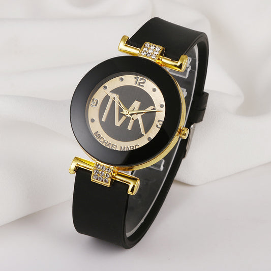 Fashion Women's Diamond Silicone Strap Quartz Watch ShopWithASmile7.com