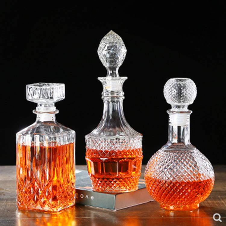 Glass Decoration Imported Wine Bottle Transparent Wine Bottle Dispenser