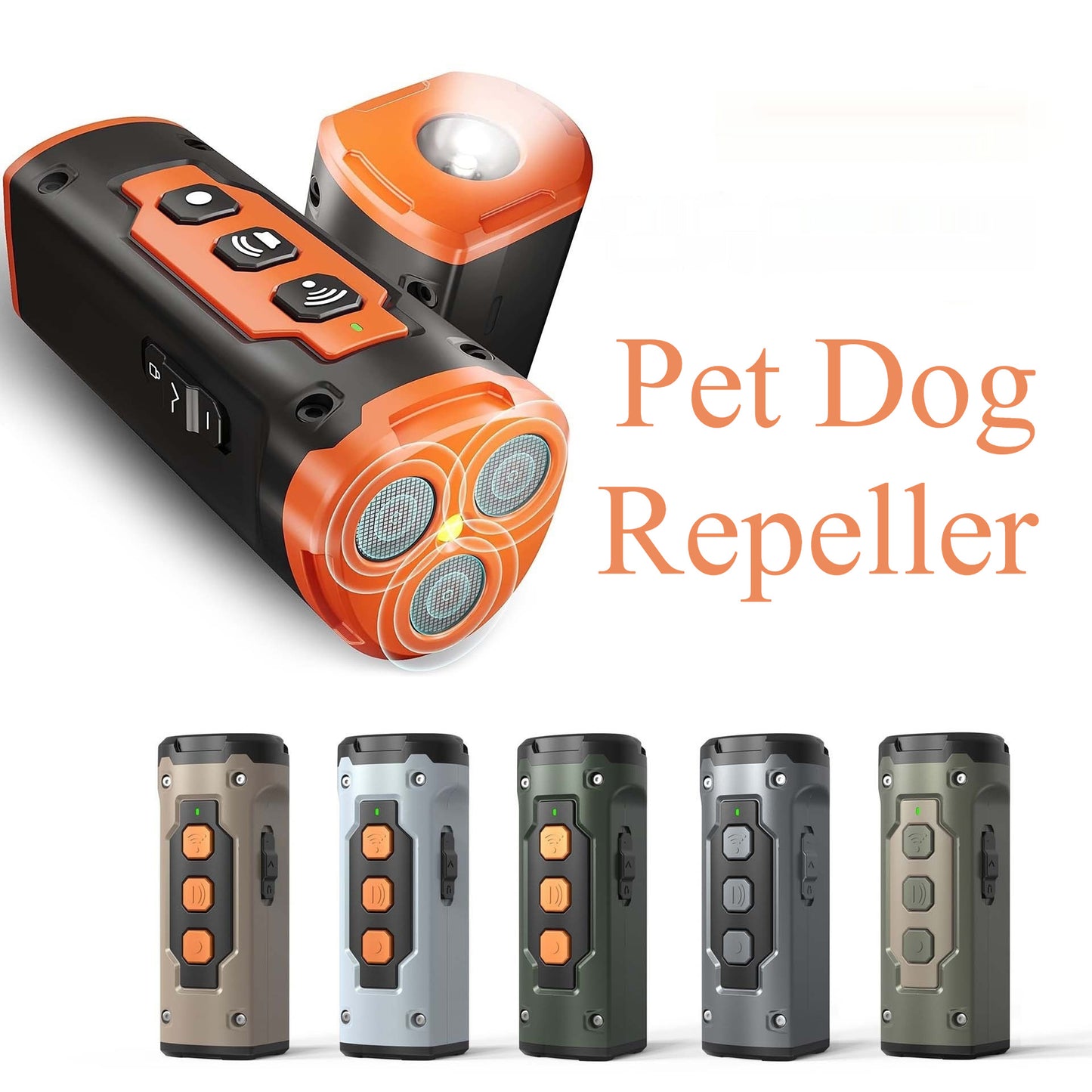 Dog Drive Ultrasonic Three-head Bark Plug Torch Dog Drive Artifact Anti Dog Bark Deterrent Device With LED Flashlight ShopWithASmile7.com