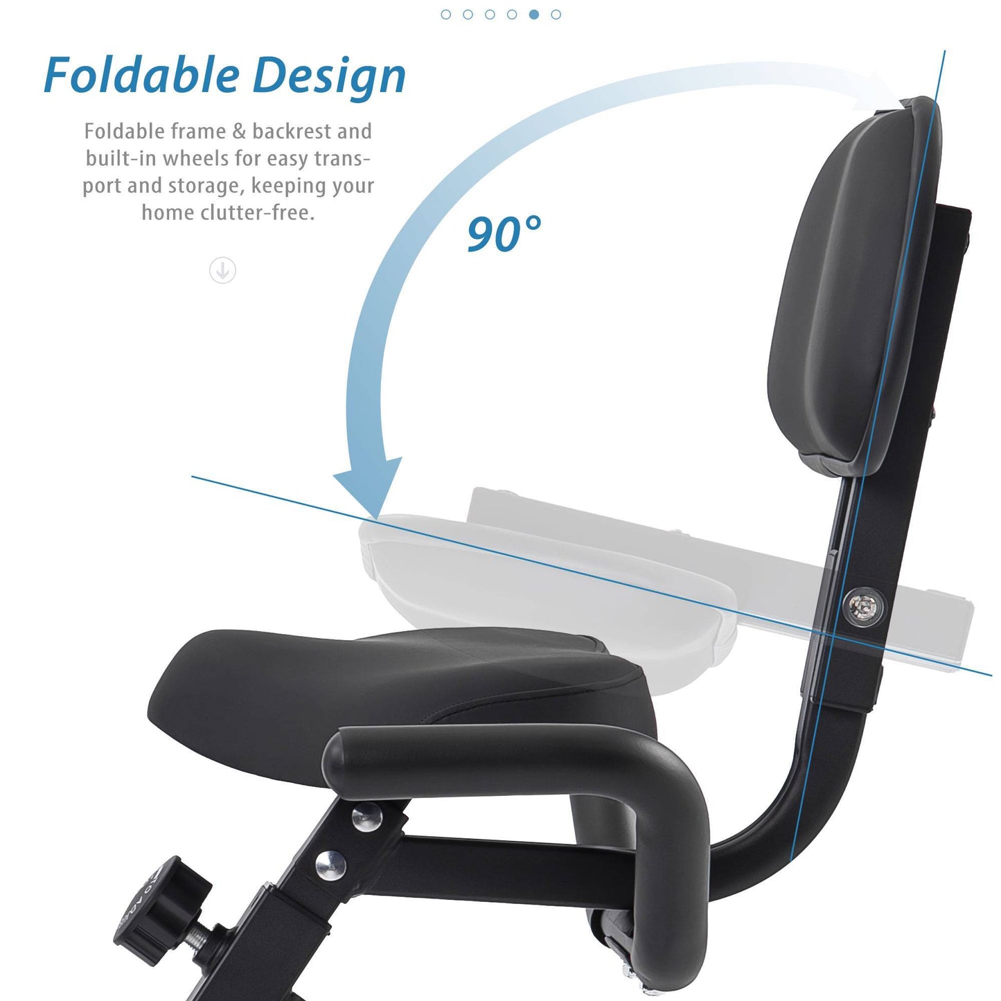 Folding Exercise Bike,Fitness Upright Recumbent X-Bike Adjustable Resistance ShopWithASmile7.com