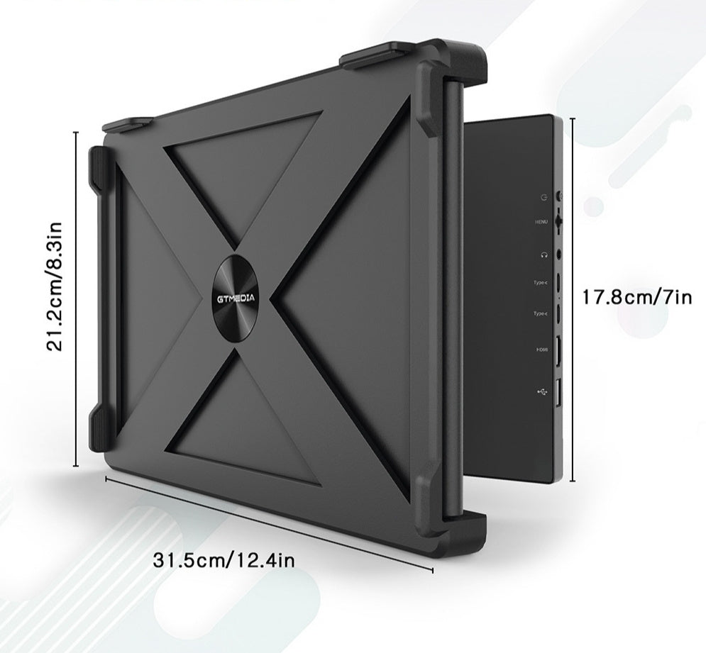 Portable Mobile Phone and Laptop Display Screen, Multi-Device Compatible External Monitor, Lightweight 1080P Extended Screen with HDMI and Type-C Connectivity for Work and Travel