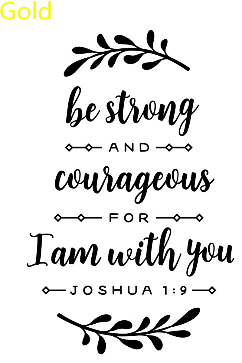 Be Strong & Courageous Christian Decal