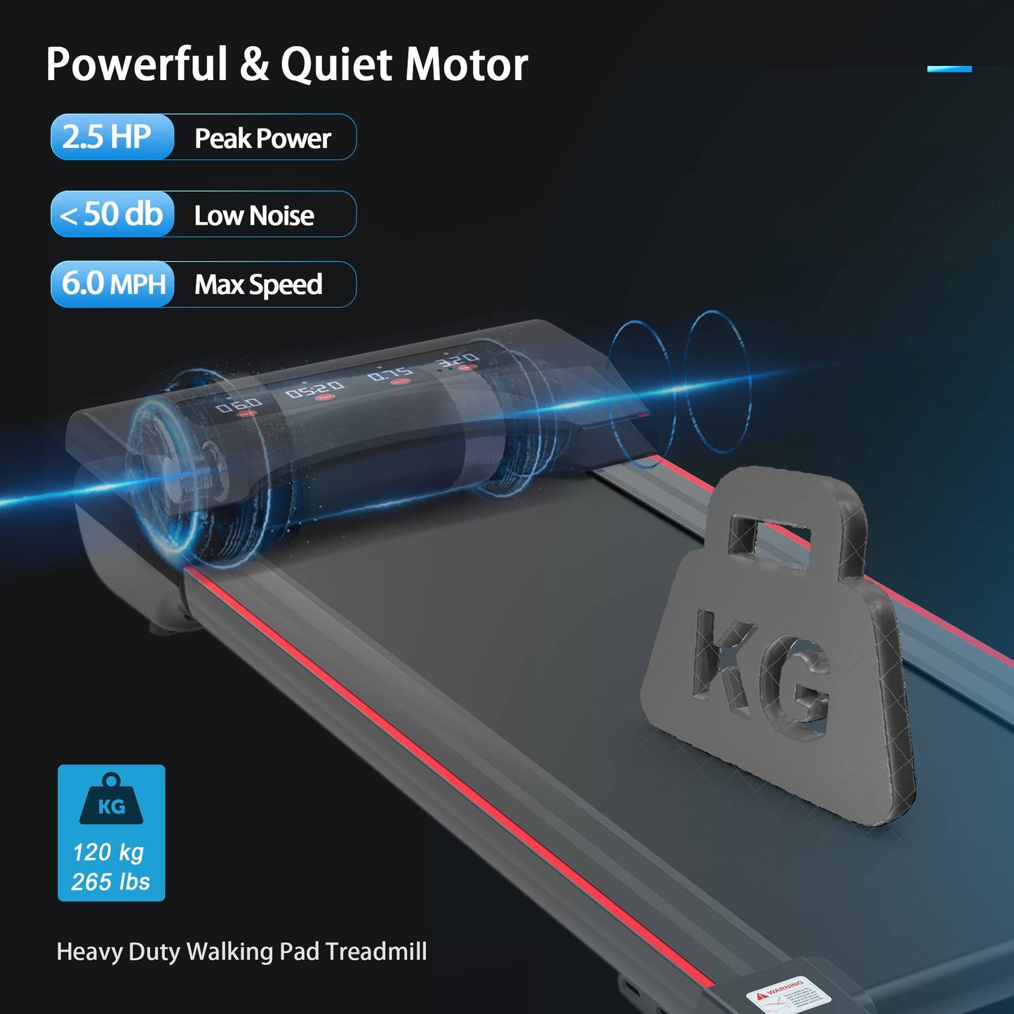 Under Desk Treadmill Machine Walking Pad For Home Office ShopWithASmile7.com