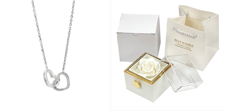 Rotating Soap Flower Rose Gift Box Creative Rotating Rose Jewelry Packaging Box Valentine's Day Gift For Women ShopWithASmile7.com