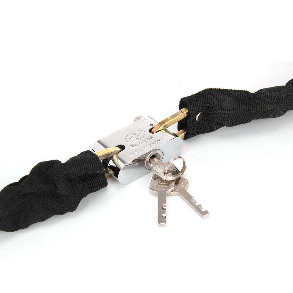 80CM Metal Motorbike Motorcycle Bicycle Heavy Duty Chain Lock Padlock Bike Cycle ShopWithASmile7.com