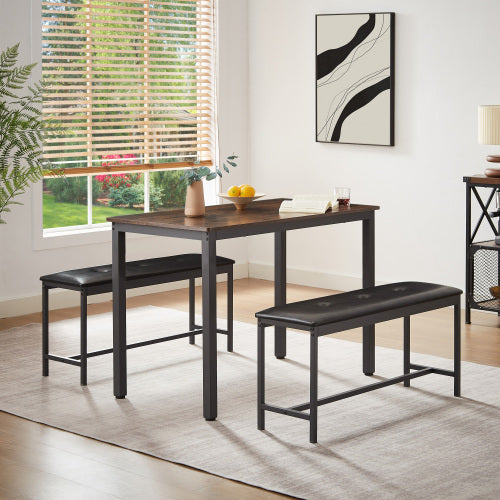 Dining Table Set, Industrial Style Dining Table And Kitchen Chairs ShopWithASmile.com