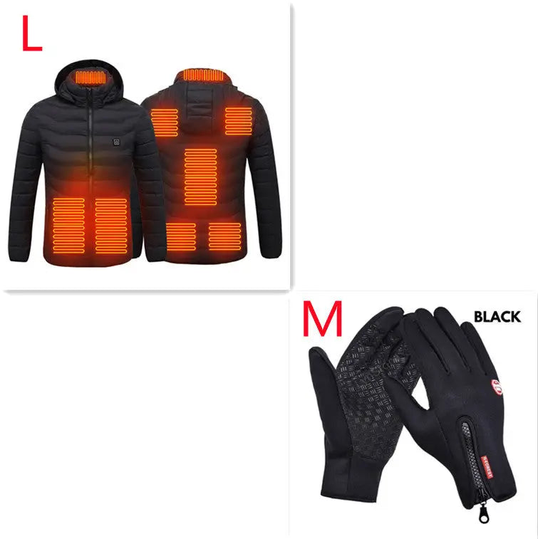 New Heated Jacket Coat USB Electric Jacket Cotton Coat Heater Thermal Clothing Heating Vest Men's Clothes Winter My Store
