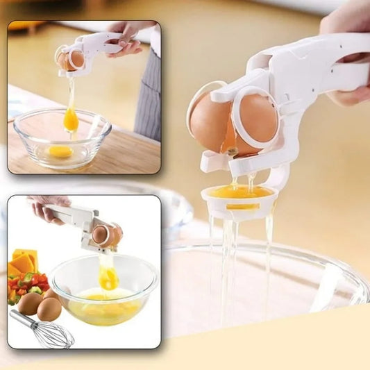 Egg Shell Cracker Handheld Plastic Egg Breaker Egg Opener Creative Egg Separator Tool Kitchen Gadgets ShopWithASmile7.com