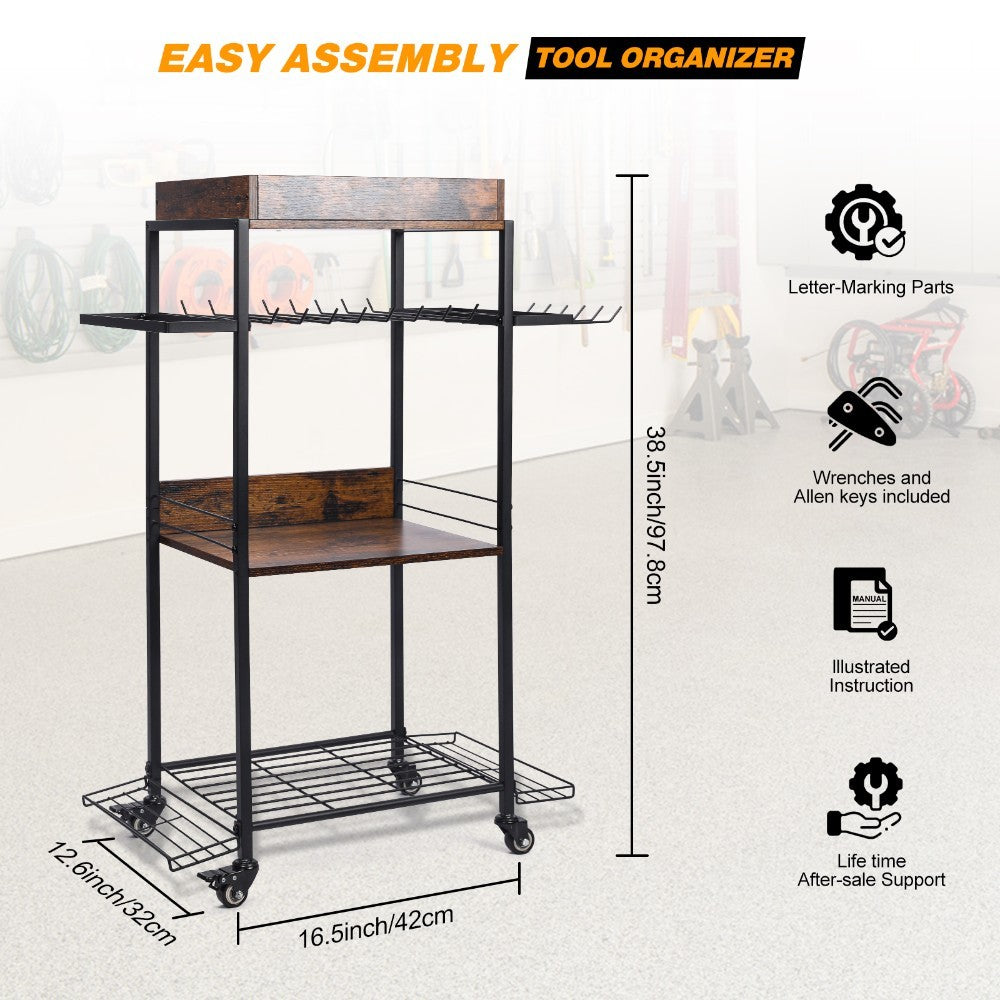 Three-layer Tool Carts, With A Variety Of Types, Can Be Cleverly Matched, Easy To Move, Help To Improve Work Efficiency, Wide Applicability, And Create Extraordinary Results.