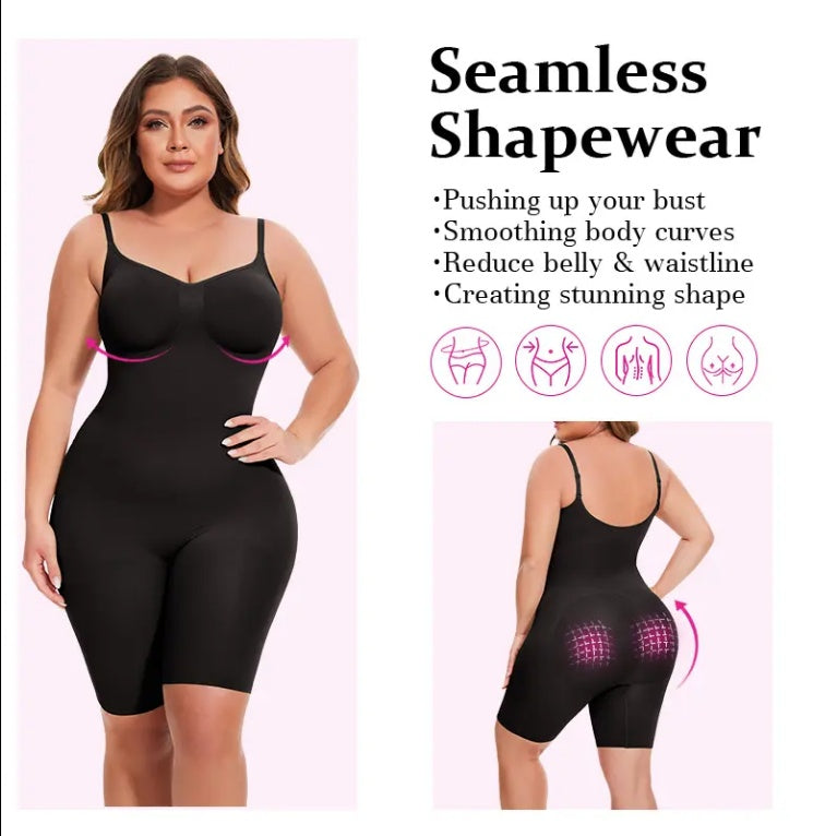 Dropship SEAMLESS Postpartum Abdomen Shapewear Sculpting Short Mid Thigh Slimming Body Shaper For Women Tummy Control Slimmer ShopWithASmile7.com
