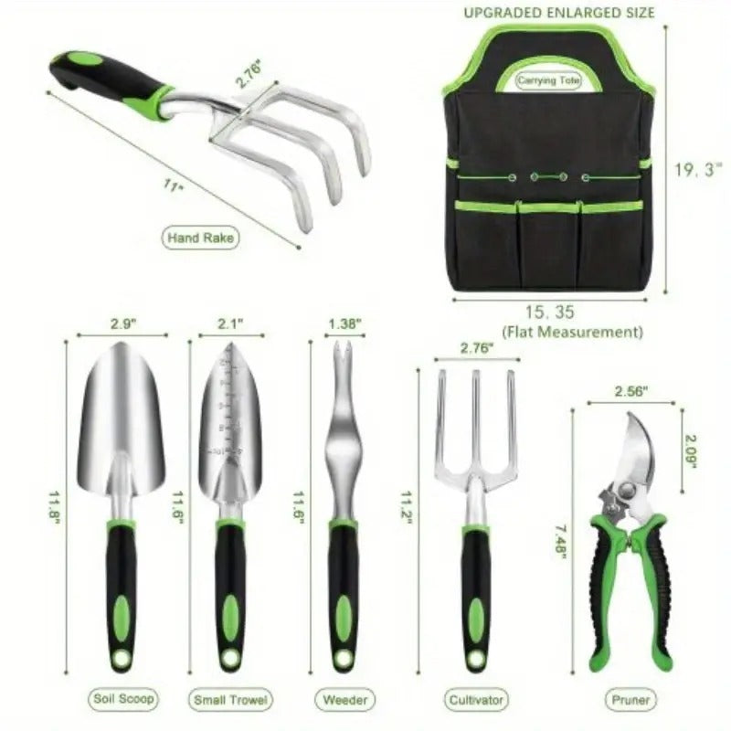Heavy Duty Gardening Tools 10 Piece Set - Rust-resistant, Durable Gardening Supplies ShopWithASmile.com